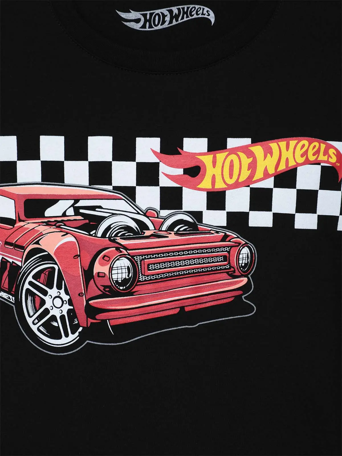 POLO MANGA LARGA ALGODÓN NIÑO HOT WHEELS NEGRO HWS