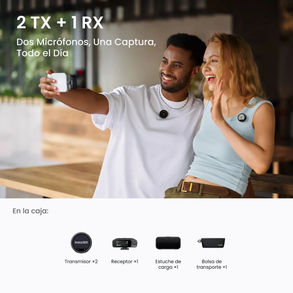 MICRÓFONO INSTA360 MIC PRO (2 TX + 1 RX) - 3