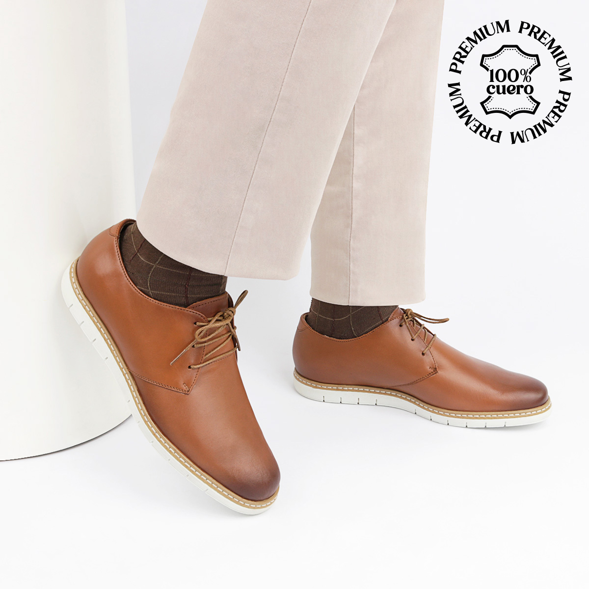 ZAPATO PARA HOMBRE ECCO GREAT03 NATURAL CUERO NATURAL - 1