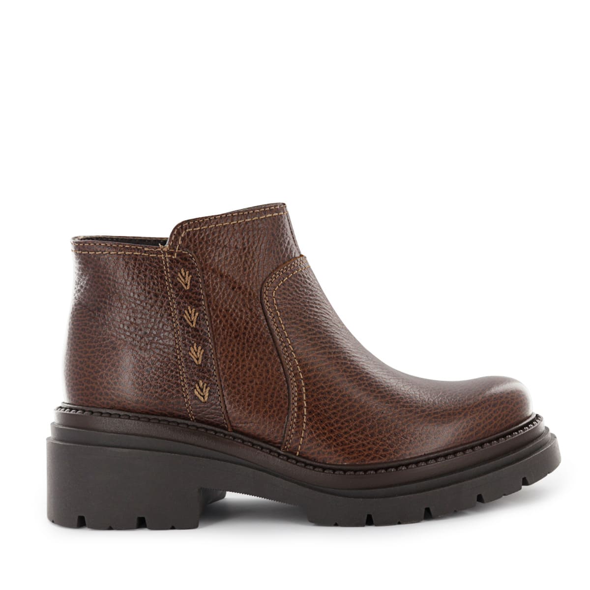 Ripley - BOTIN PARA MUJER ECCO CAMILLE02 CASTAÑO CUERO NATURAL