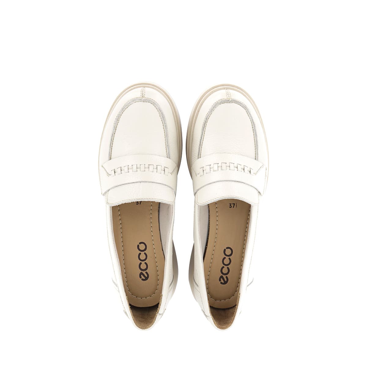 MOCASINES MUJER ECCO CUERO NATURAL MARFIL 1006800 BAYA01 - 5