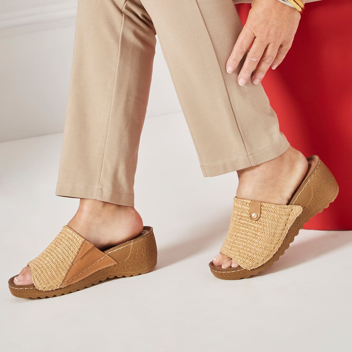SANDALIAS MUJER ECCO BEIGE MAYRA31 RAFIA - 1