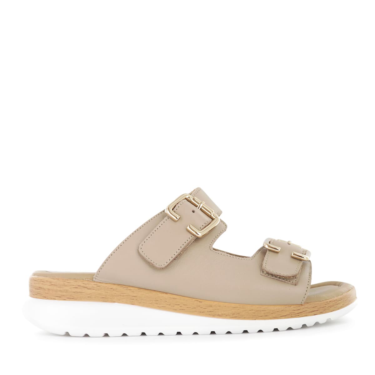 SANDALIAS MUJER ECCO CUERO NATURAL MARRÓN CLARO WASI01 LATTE - 2