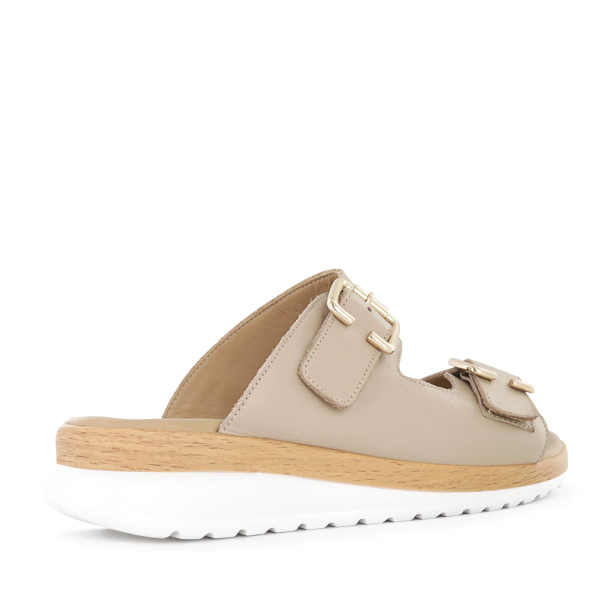 SANDALIAS MUJER ECCO CUERO NATURAL MARRÓN CLARO WASI01 LATTE - 3