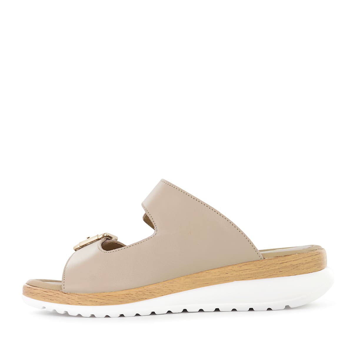 SANDALIAS MUJER ECCO CUERO NATURAL MARRÓN CLARO WASI01 LATTE - 4