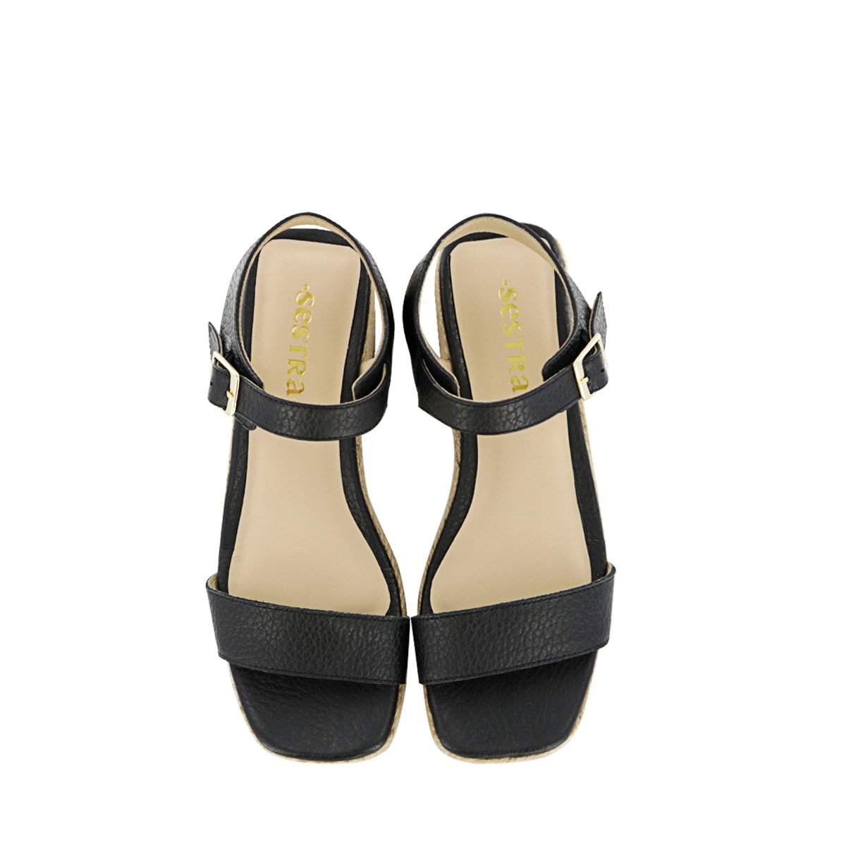 SANDALIAS MUJER SESTRA CUERO NATURAL NEGRO DIEGA01 - 5
