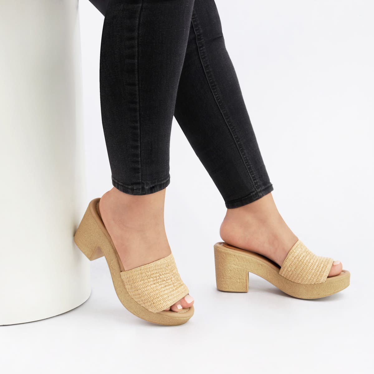 SANDALIAS MUJER ECCO ANALU19 BEIGE RAFIA - 1
