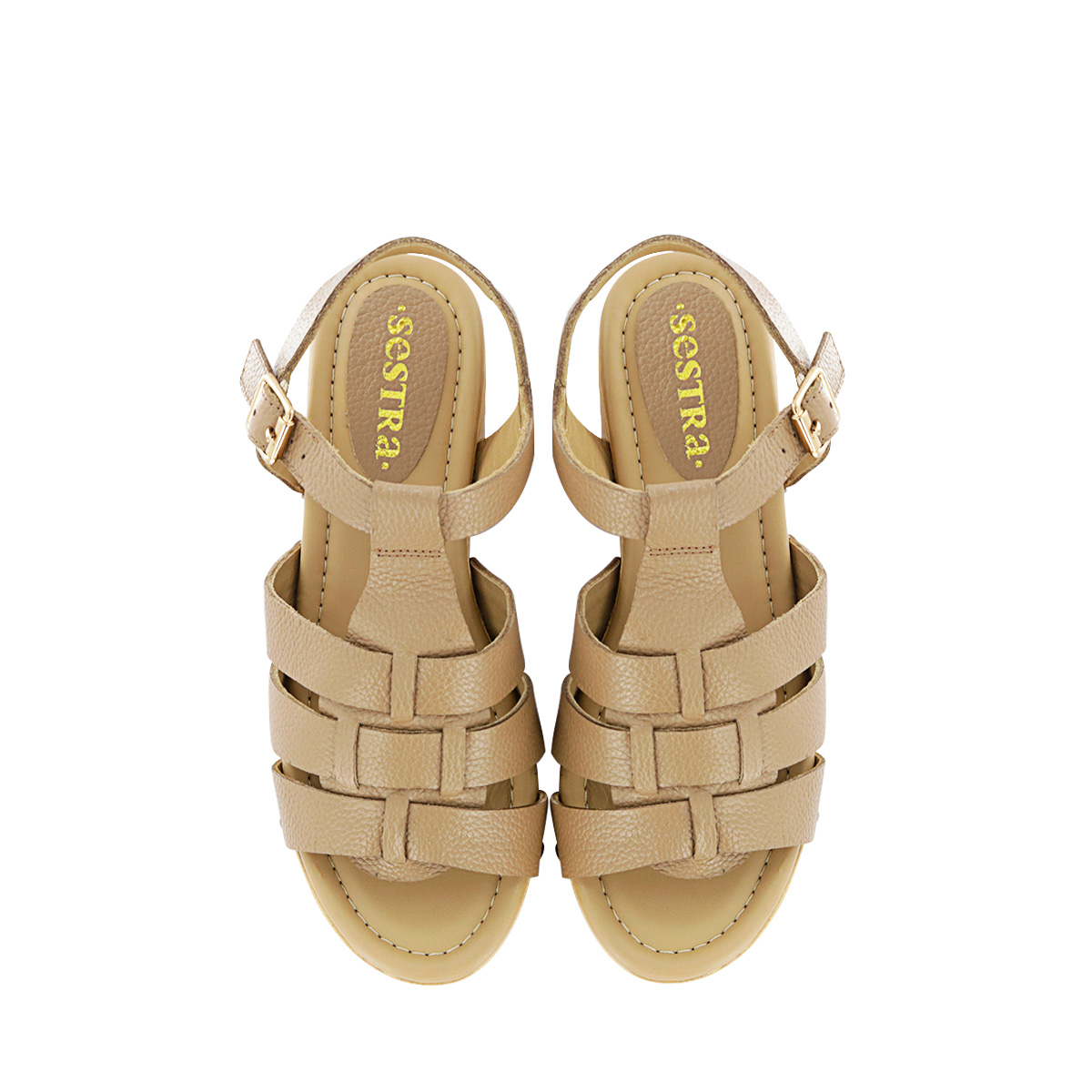 SANDALIAS MUJER SESTRA CUERO NATURAL COCOA CATALANA01 - 5