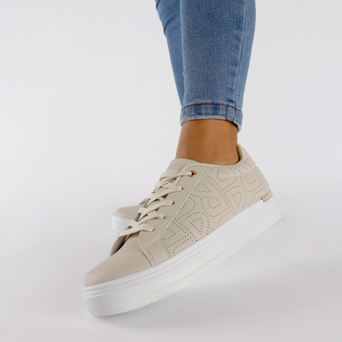 ZAPATILLAS URBANAS MUJER IMPULS ALIA04 BEIGE - 1