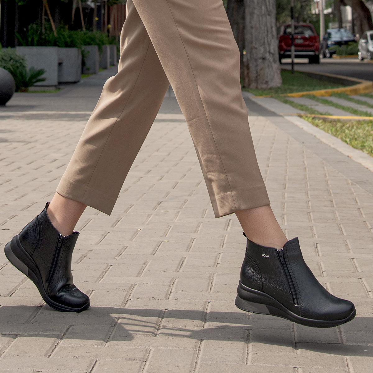 Ripley - BOTINES CONFORT MUJER ECCO DEBRA05 NEGRO CUERO NATURAL