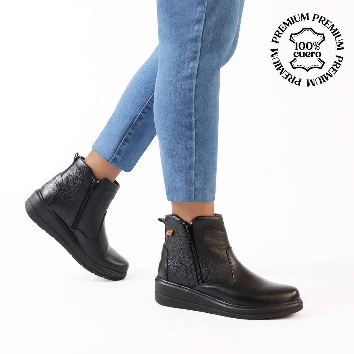 Ripley - BOTINES CONFORT MUJER ECCO SPLIT02 NEGRO CUERO NATURAL
