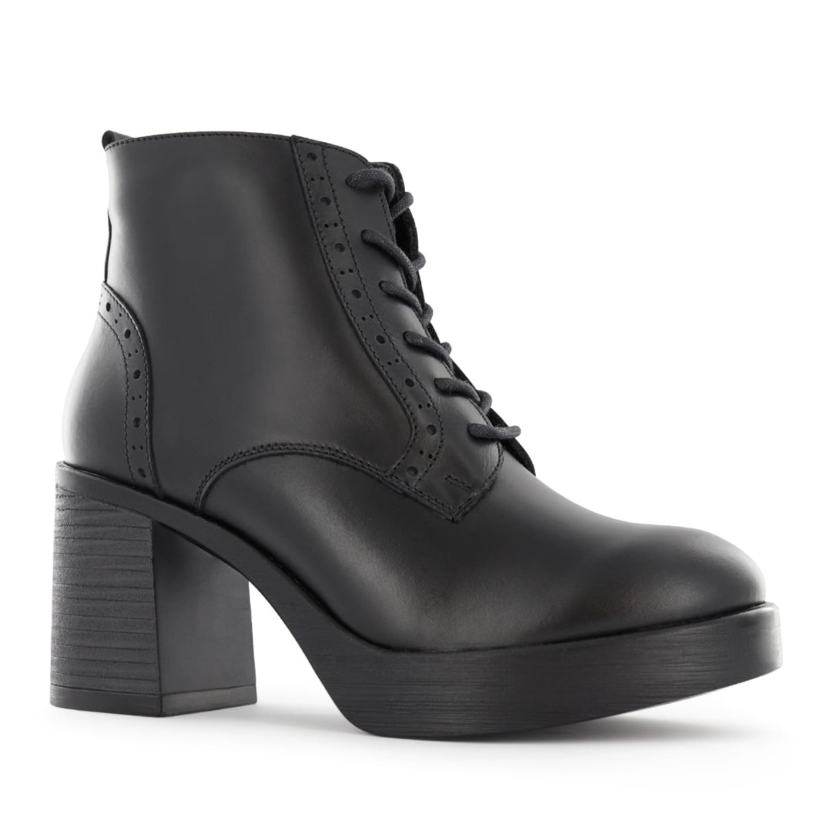 BOTINES CON PASADOR CASUAL MUJER ECCO BIMBA01 NEGRO CUERO NATURAL - 2