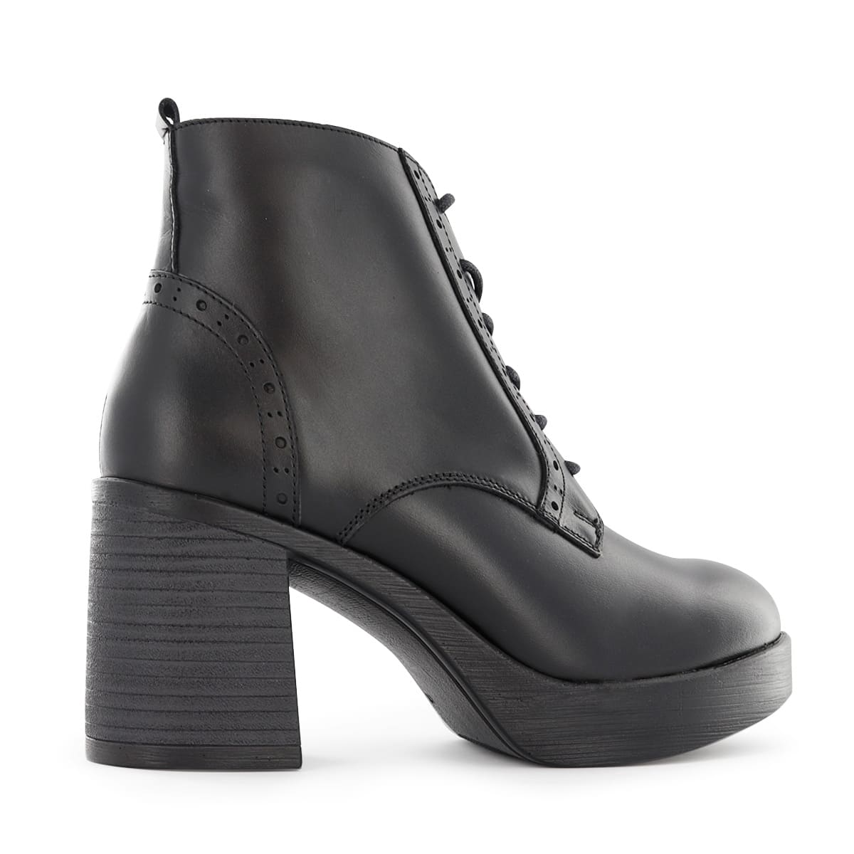 BOTINES CON PASADOR CASUAL MUJER ECCO BIMBA01 NEGRO CUERO NATURAL - 4