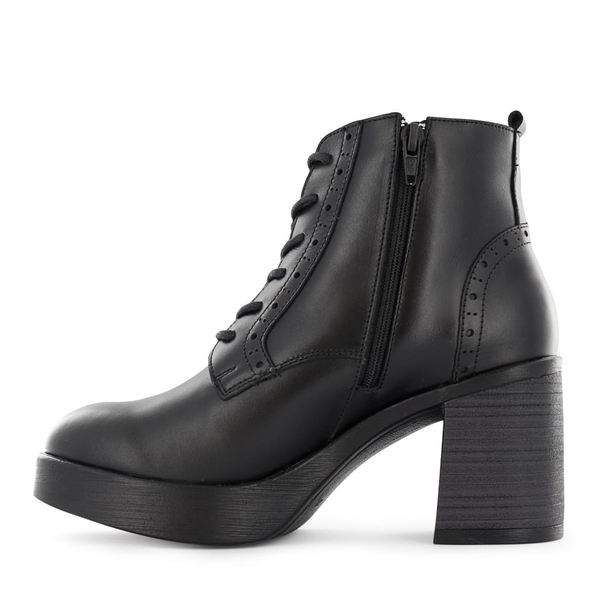 BOTINES CON PASADOR CASUAL MUJER ECCO BIMBA01 NEGRO CUERO NATURAL - 5