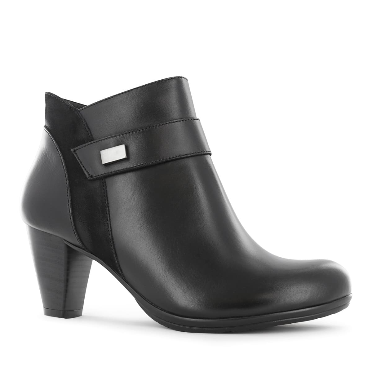BOTINES CASUAL MUJER ECCO DALILA49 NEGRO CUERO NATURAL - 3