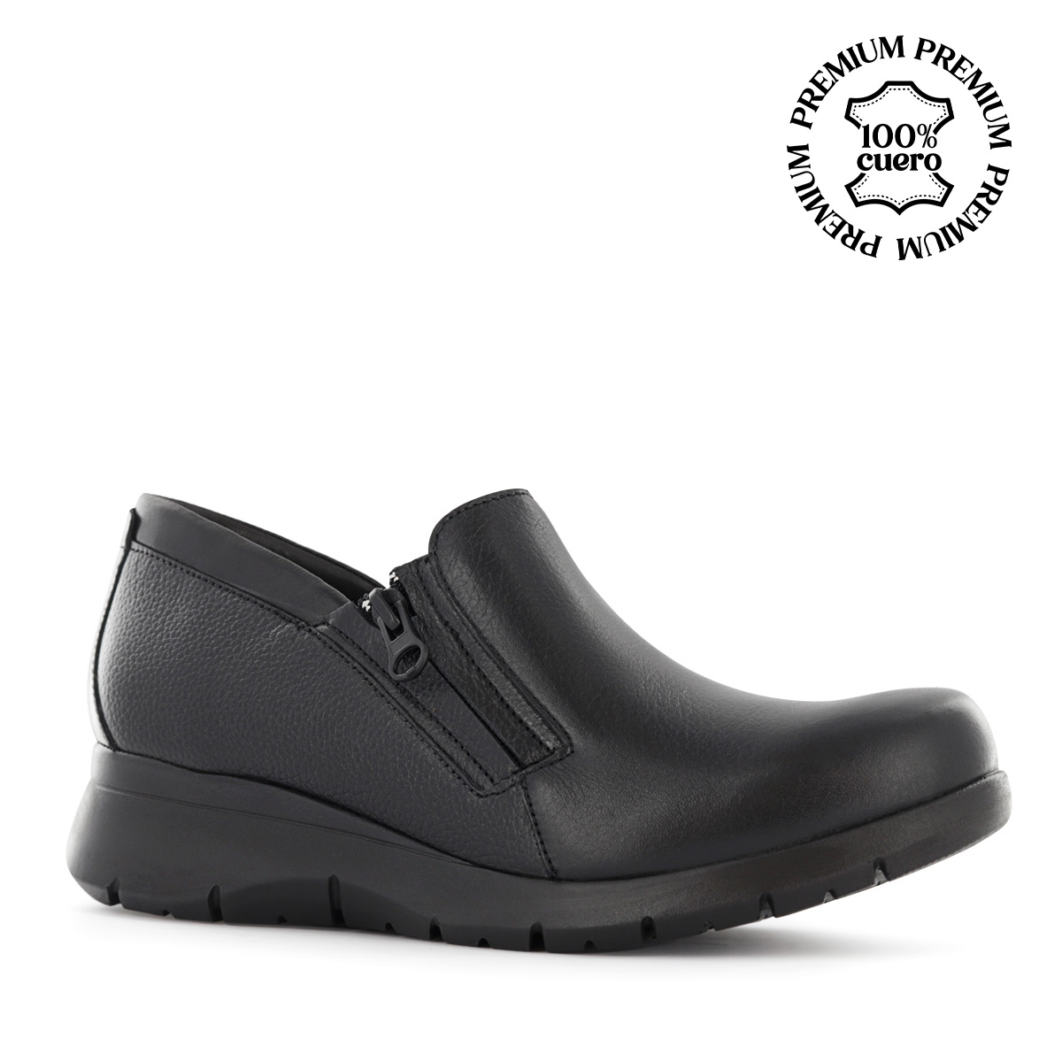 BOTINES CONFORT MUJER ECCO ASTOR12 NEGRO CUERO NATURAL