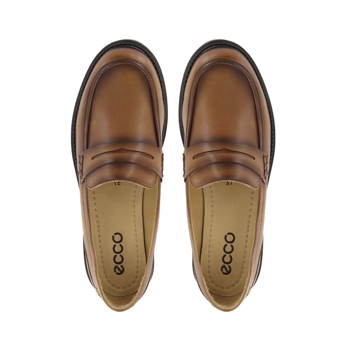 MOCASINES MUJER ECCO LIPA01 APACHE CUERO NATURAL - 6