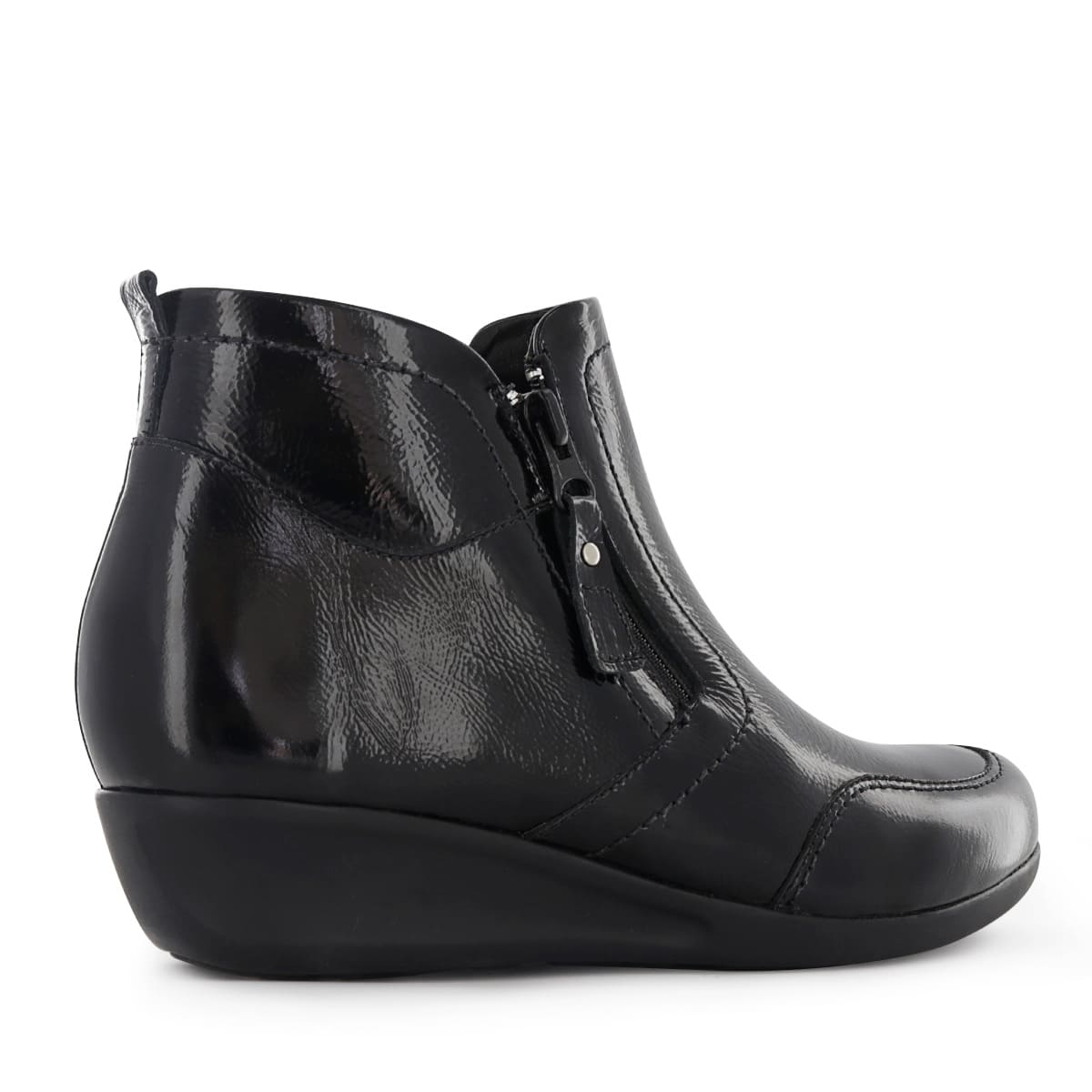 BOTINES CONFORT MUJER ECCO ANTONIA55 NEGRO/CHA CUERO CHAROL - 4