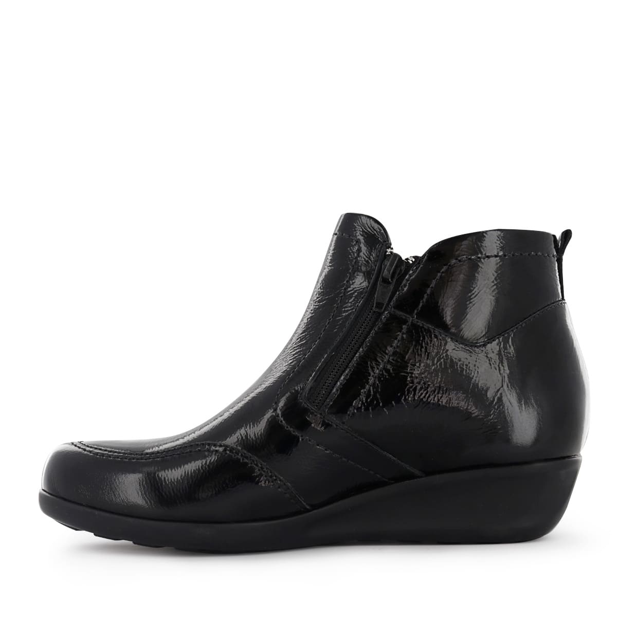 BOTINES CONFORT MUJER ECCO ANTONIA55 NEGRO/CHA CUERO CHAROL - 5