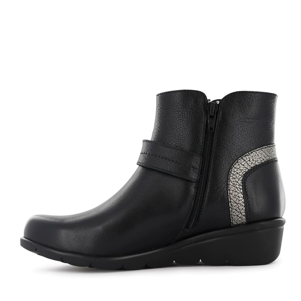 BOTINES CONFORT MUJER ECCO FLEXXI14 NEGRO CUERO NATURAL - 4