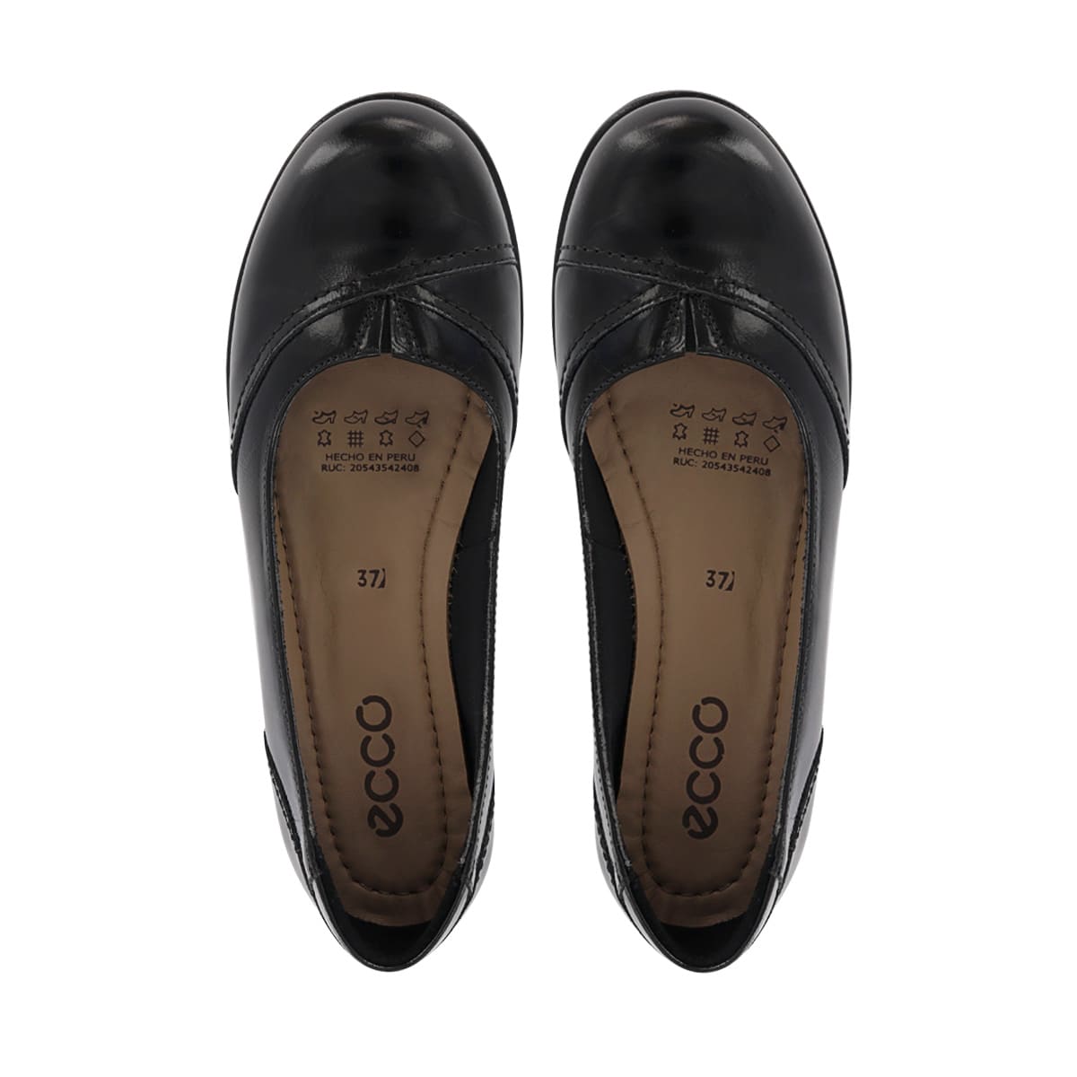 BALLERINAS MUJER ECCO APPU01 NEGRO CUERO NATURAL - 6