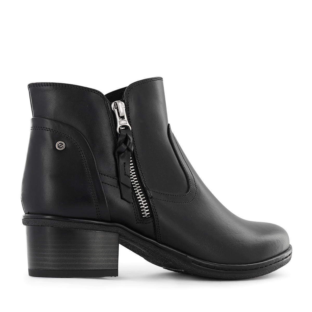 BOTINES CASUAL MUJER ECCO DENISSE03 NEGRO CUERO NATURAL - 4