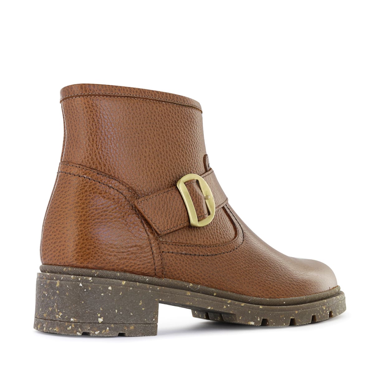 BOTINES CASUAL MUJER ECCO DORIA03 TOFFEE CUERO NATURAL - 4