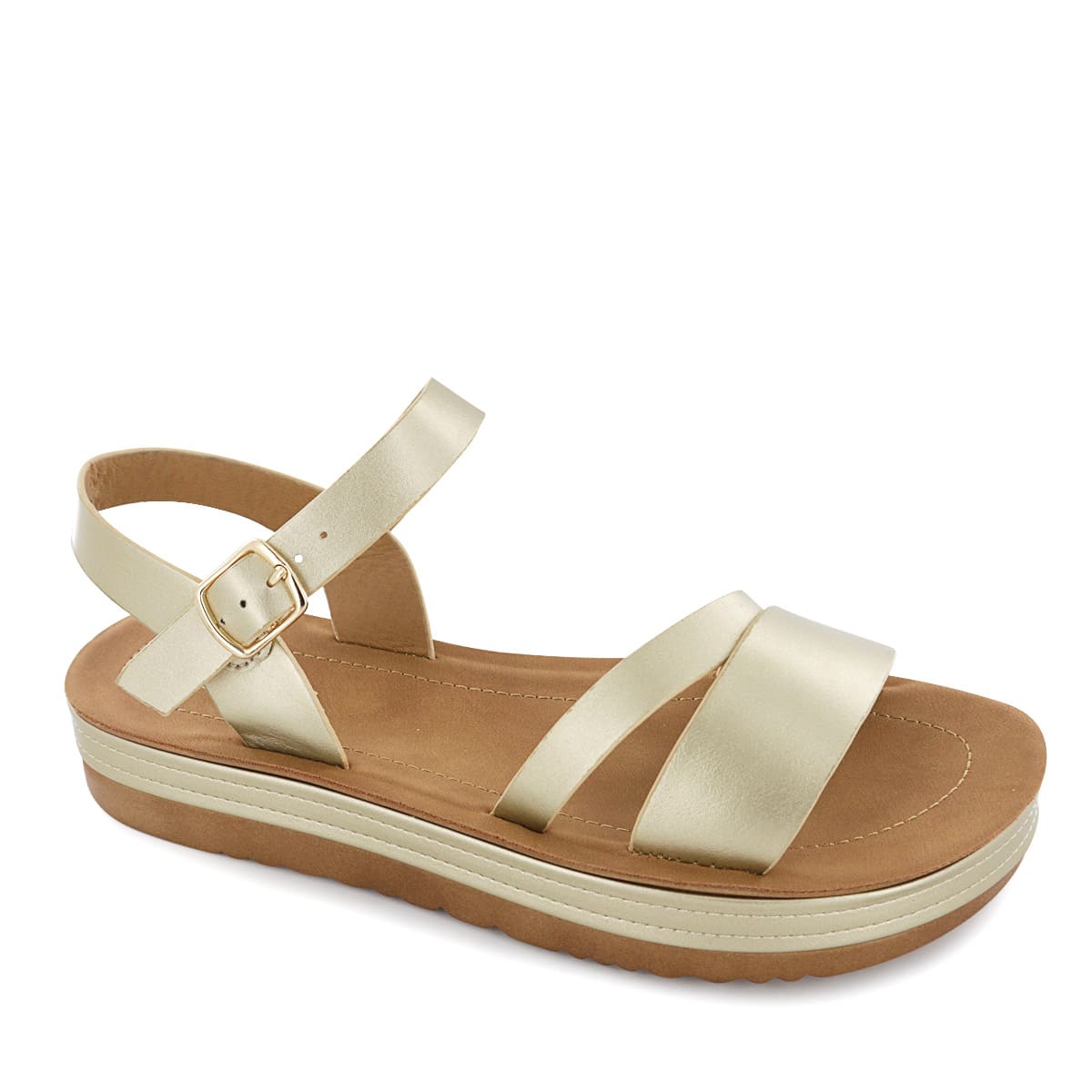 SANDALIAS CUÑA IMPULS MUJER SARAI01 ORO - 1