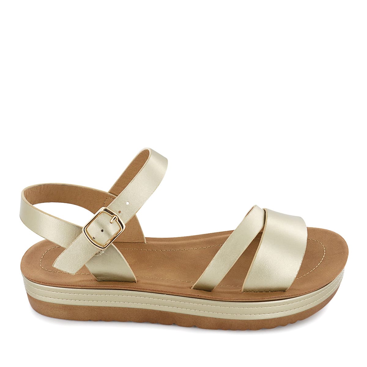 SANDALIAS CUÑA IMPULS MUJER SARAI01 ORO - 2