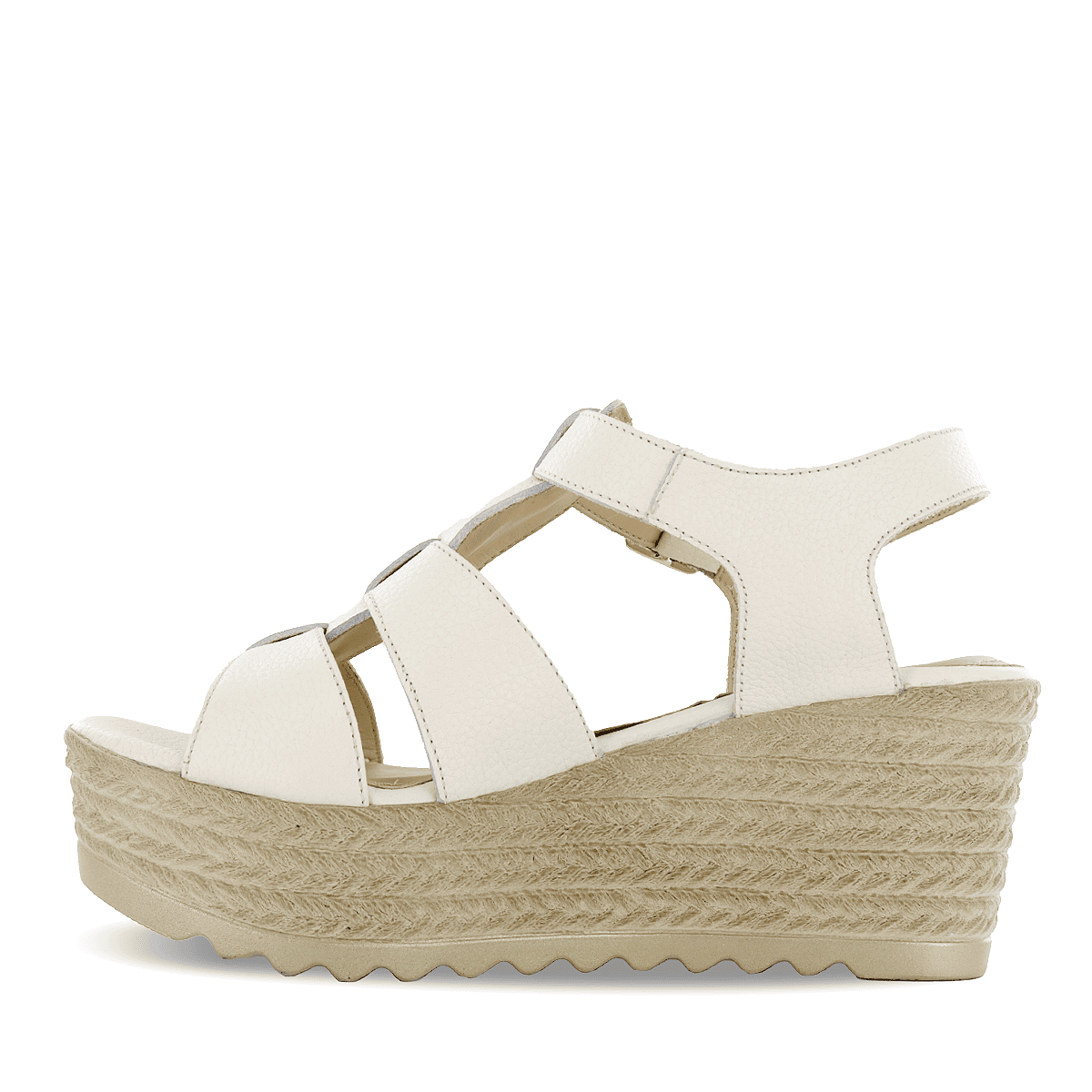 SANDALIAS CUÑA ECCO CUERO MUJER TIFA03 MARFIL - 4
