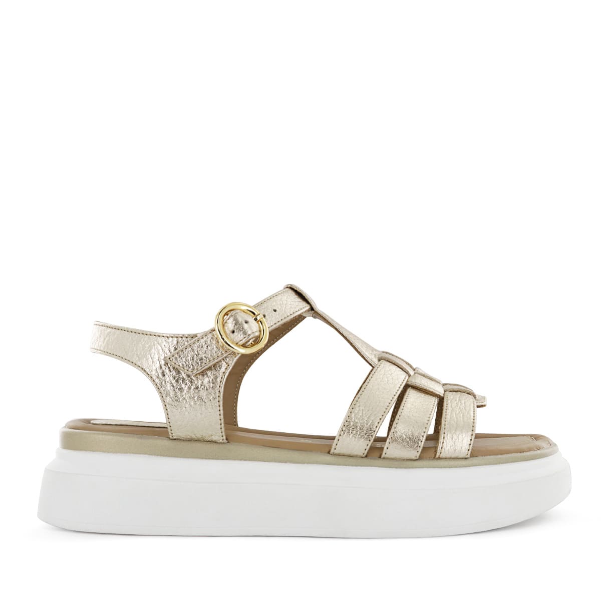SANDALIAS ECCO CUERO FOLIA MUJER SARELA01 ORO - 2