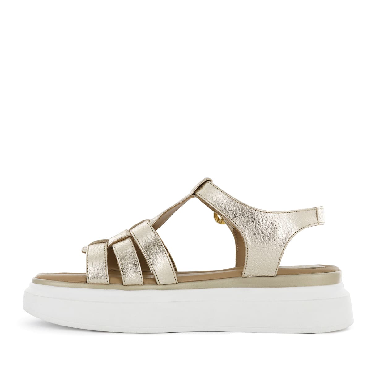 SANDALIAS ECCO CUERO FOLIA MUJER SARELA01 ORO - 4