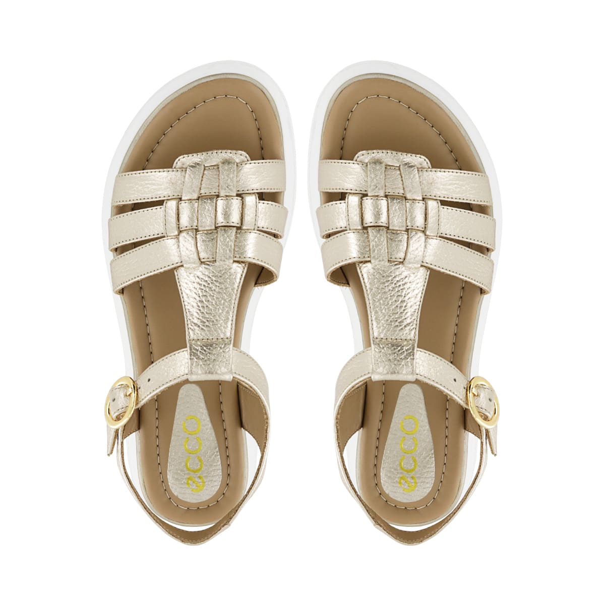 SANDALIAS ECCO CUERO FOLIA MUJER SARELA01 ORO - 5