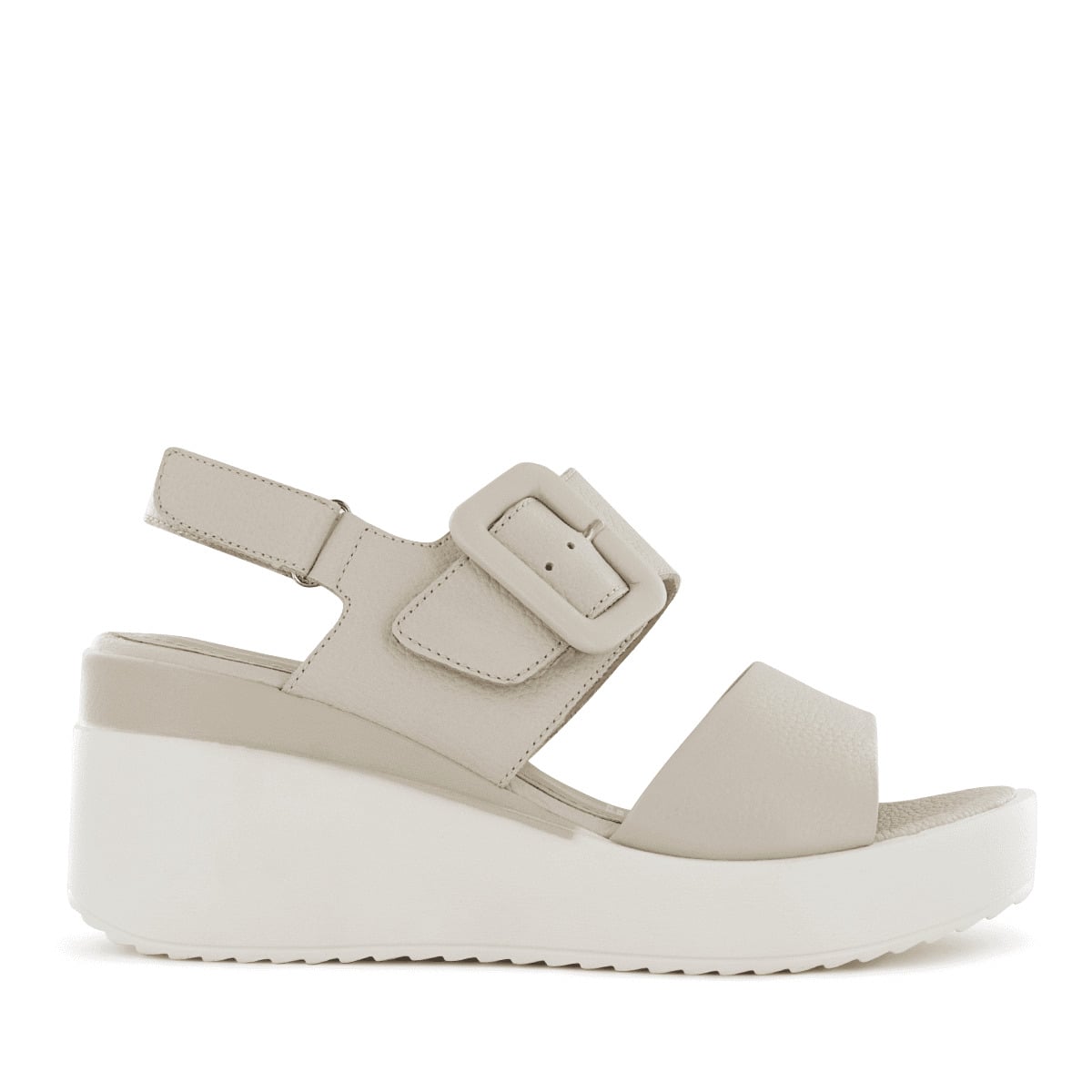 SANDALIAS CUÑA ECCO CUERO MUJER JASPE10 OSTRA - 2