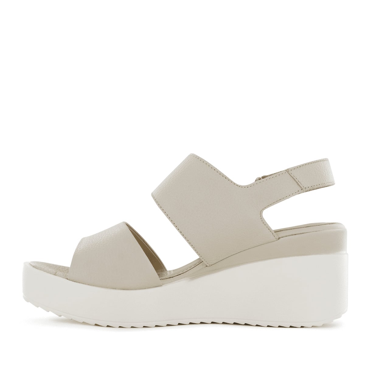 SANDALIAS CUÑA ECCO CUERO MUJER JASPE10 OSTRA - 4