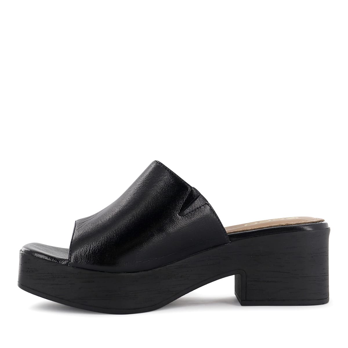 SANDALIAS CON TACO ECCO CUERO CHAROL MUJER DOME02 NEGRO - 4