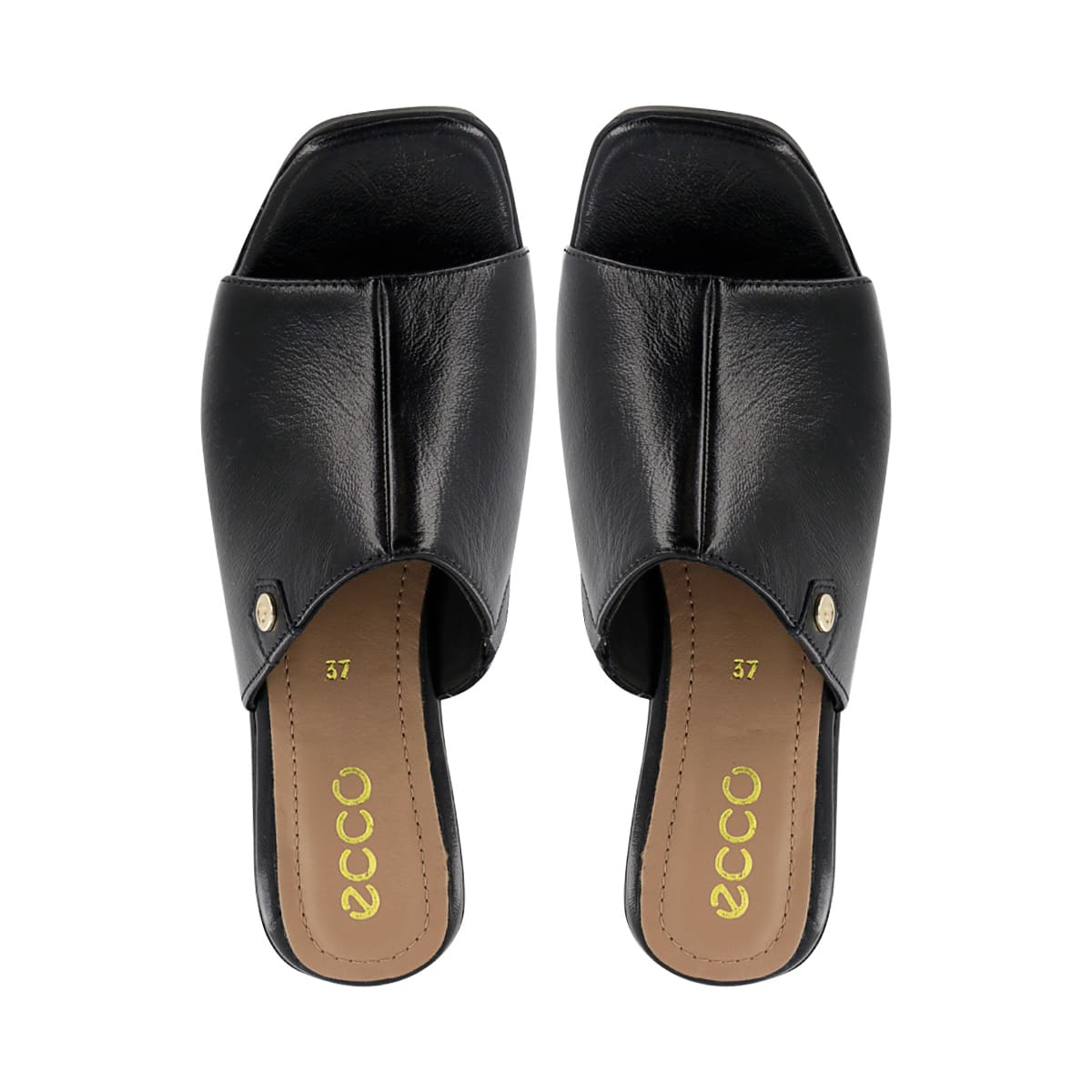SANDALIAS CON TACO ECCO CUERO CHAROL MUJER DOME02 NEGRO - 5