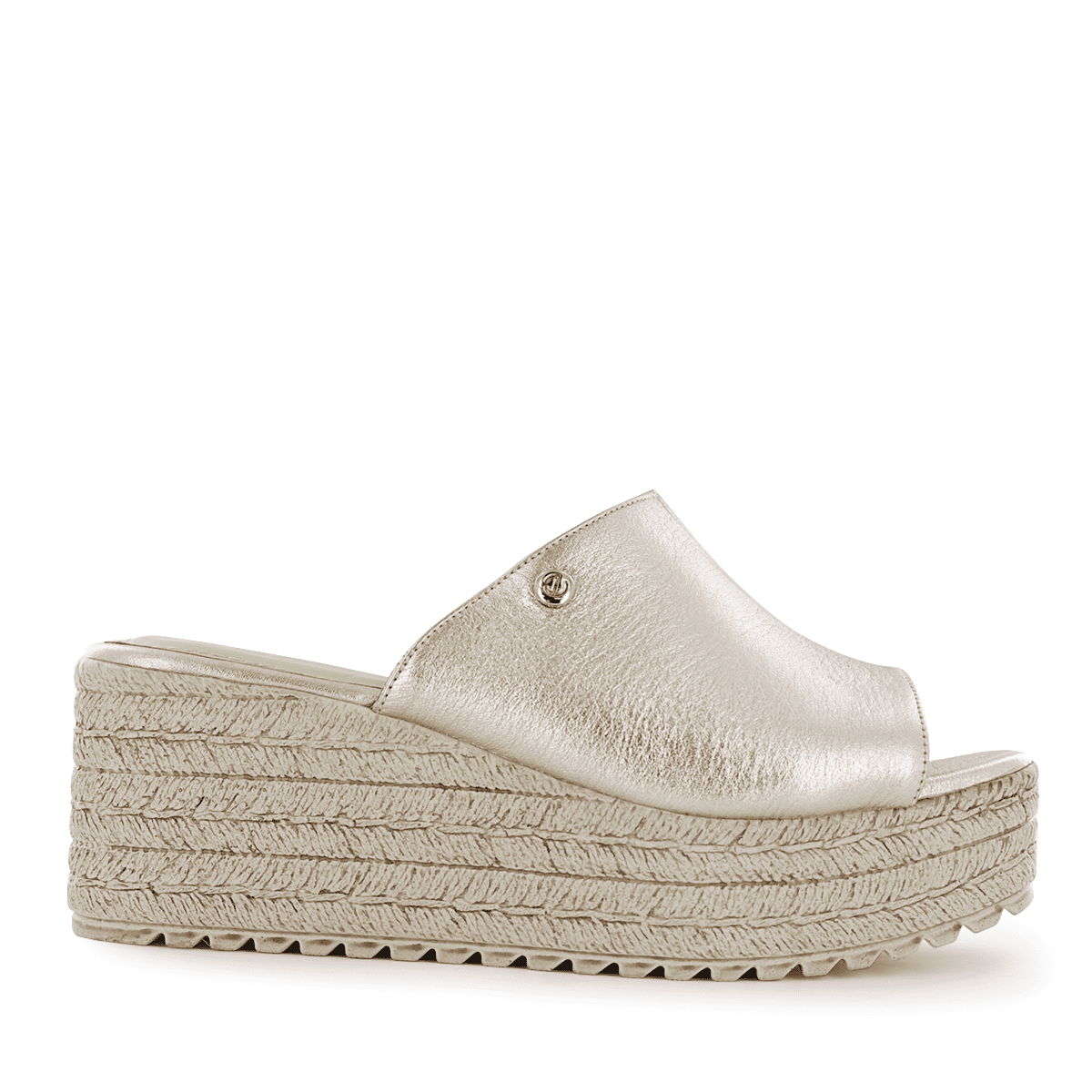SANDALIAS CUÑA ECCO CUERO FOLIA MUJER MIRCELA02 ORO ROSA - 2