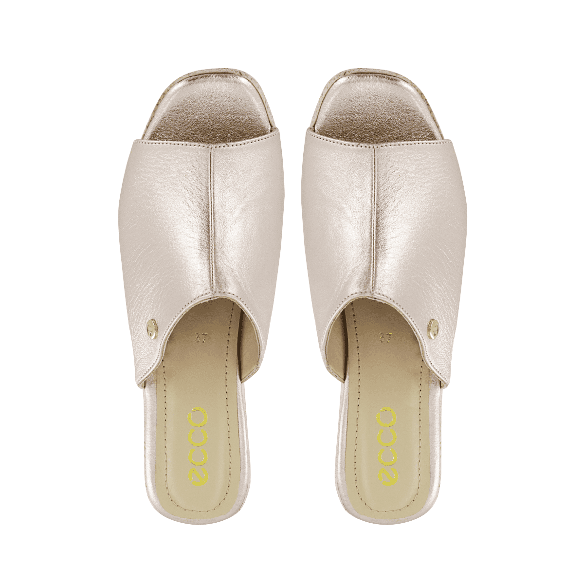 SANDALIAS CUÑA ECCO CUERO FOLIA MUJER MIRCELA02 ORO ROSA - 5