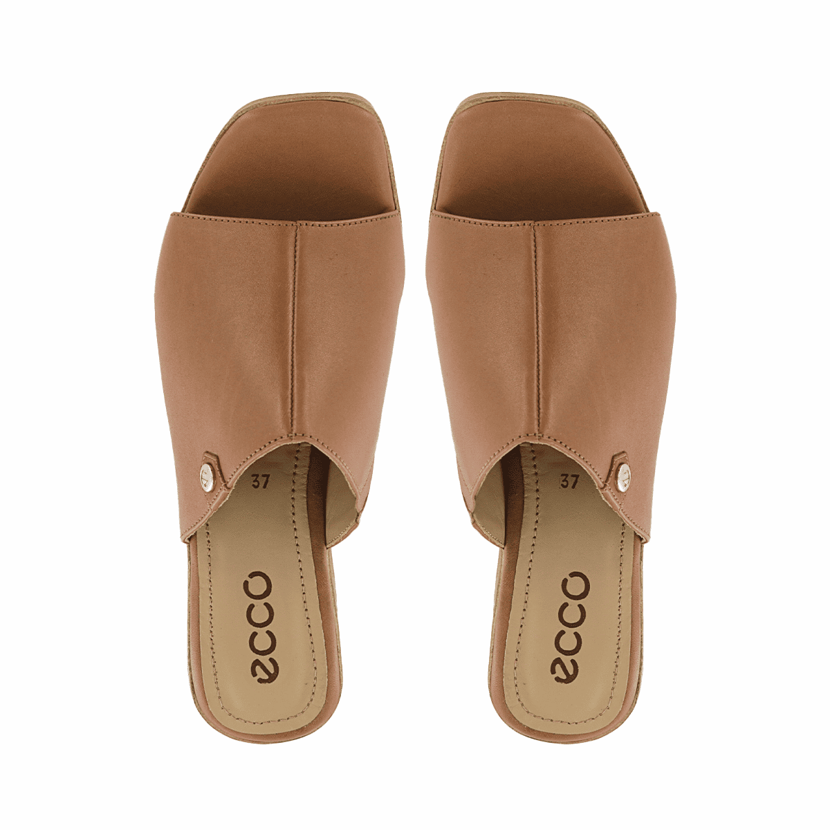 SANDALIA CON TACO ECCO CUERO MUJER DOME02 TOFFEE - 5