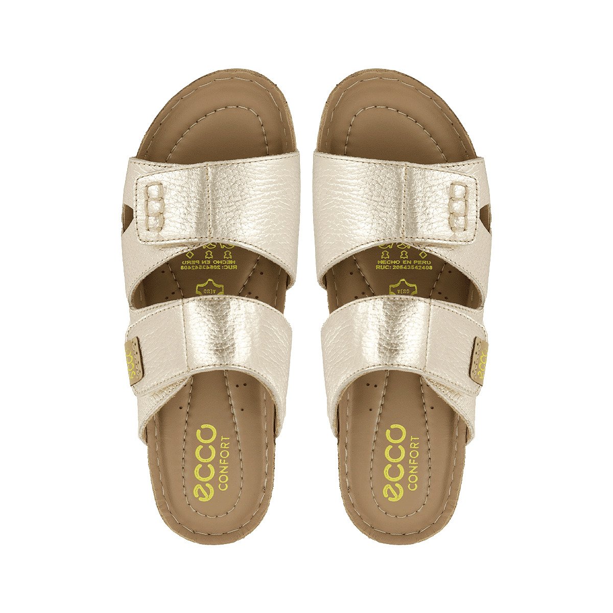 SANDALIAS ECCO CUERO FOLIA MUJER HILDA01 ORO - 5