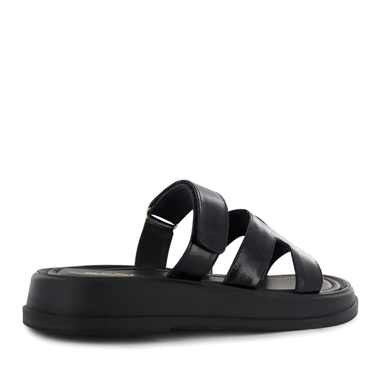 SANDALIAS CUÑA ECCO CUERO CHAROL MUJER BETH02 NEGRO - 3