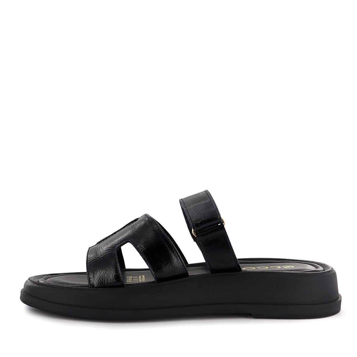 SANDALIAS CUÑA ECCO CUERO CHAROL MUJER BETH02 NEGRO - 4