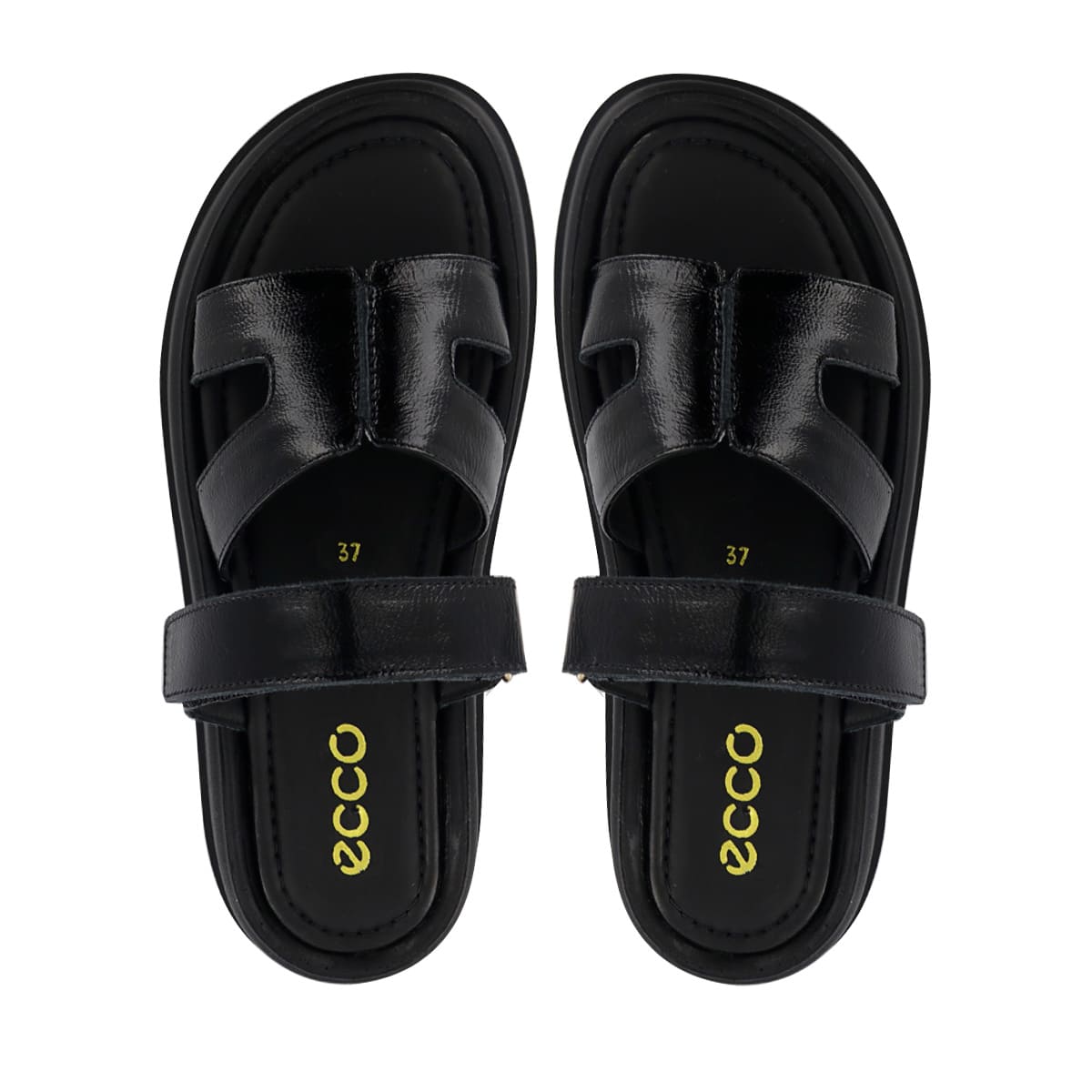 SANDALIAS CUÑA ECCO CUERO CHAROL MUJER BETH02 NEGRO - 5