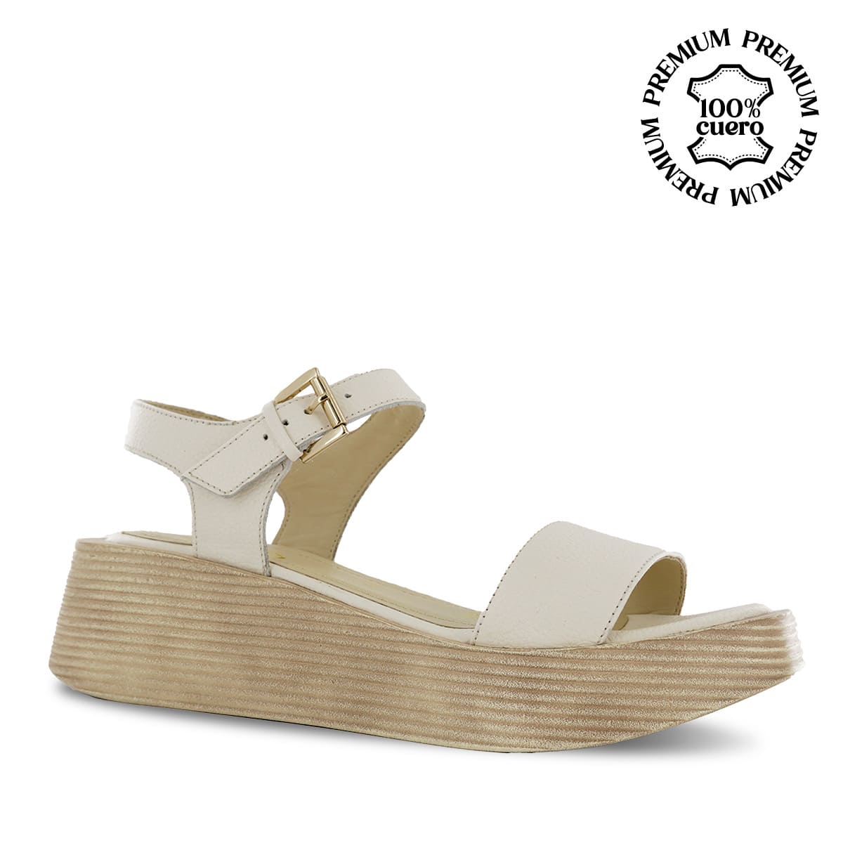 SANDALIAS ECCO CUERO MUJER TAXLI01 MARFIL - 1