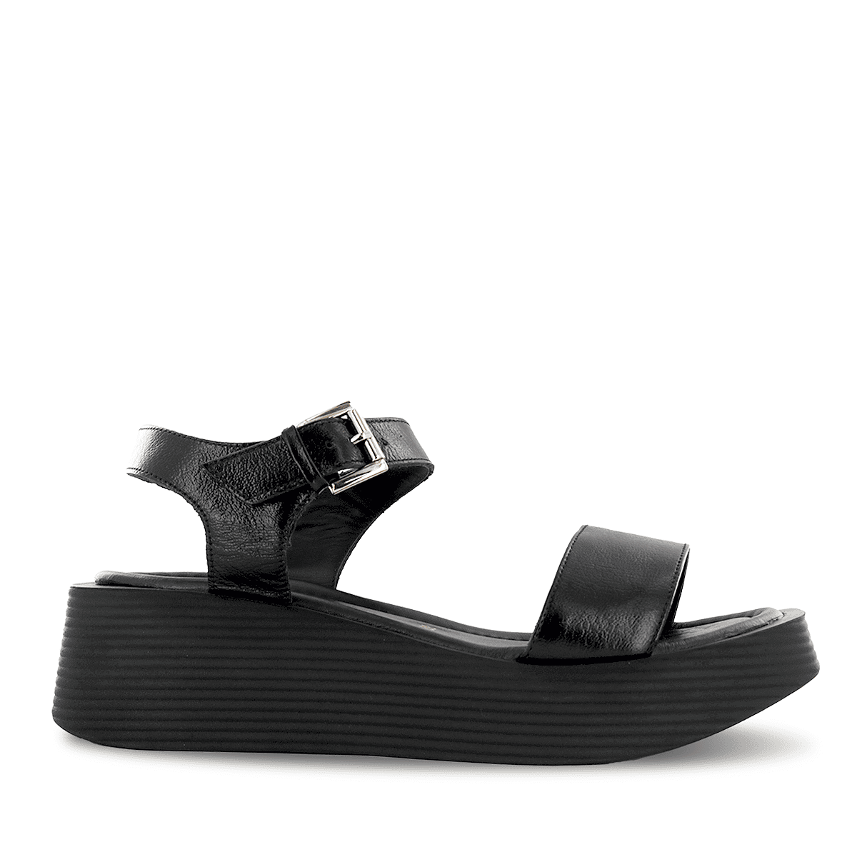 SANDALIAS ECCO CUERO CHAROL MUJER TAXLI01 NEGRO - 2