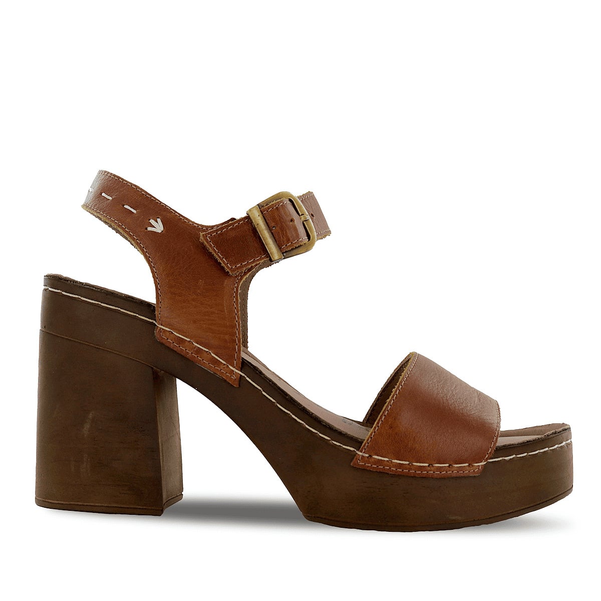 SANDALIAS CON TACO ECCO CUERO MUJER TRIANA07 COBRE - 2