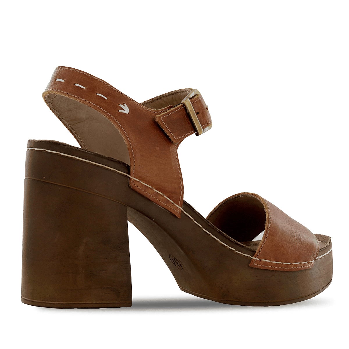 SANDALIAS CON TACO ECCO CUERO MUJER TRIANA07 COBRE - 3