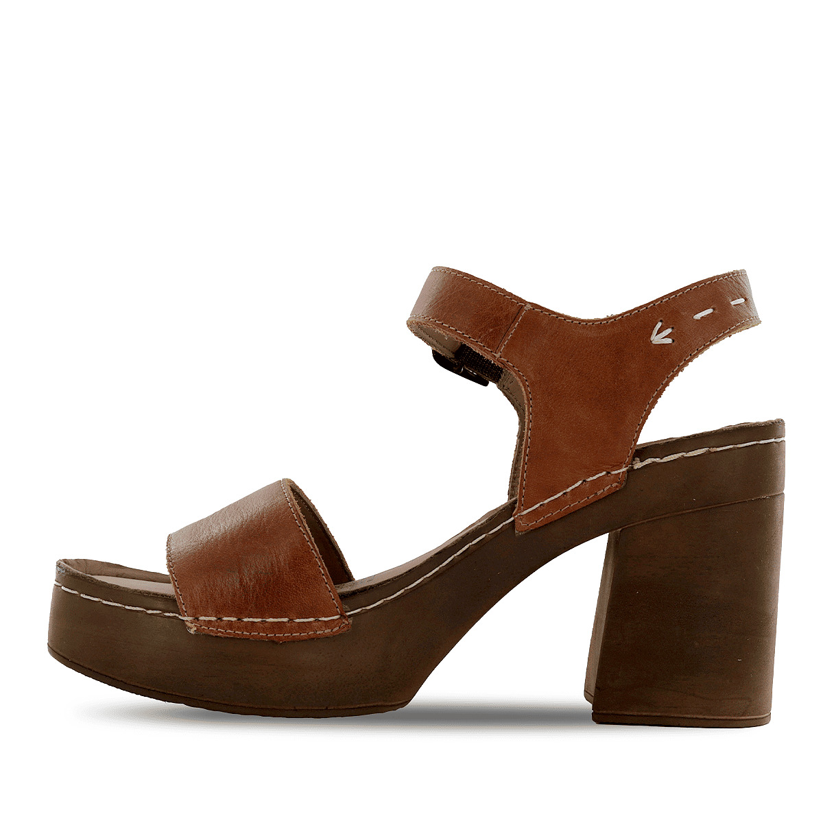 SANDALIAS CON TACO ECCO CUERO MUJER TRIANA07 COBRE - 4