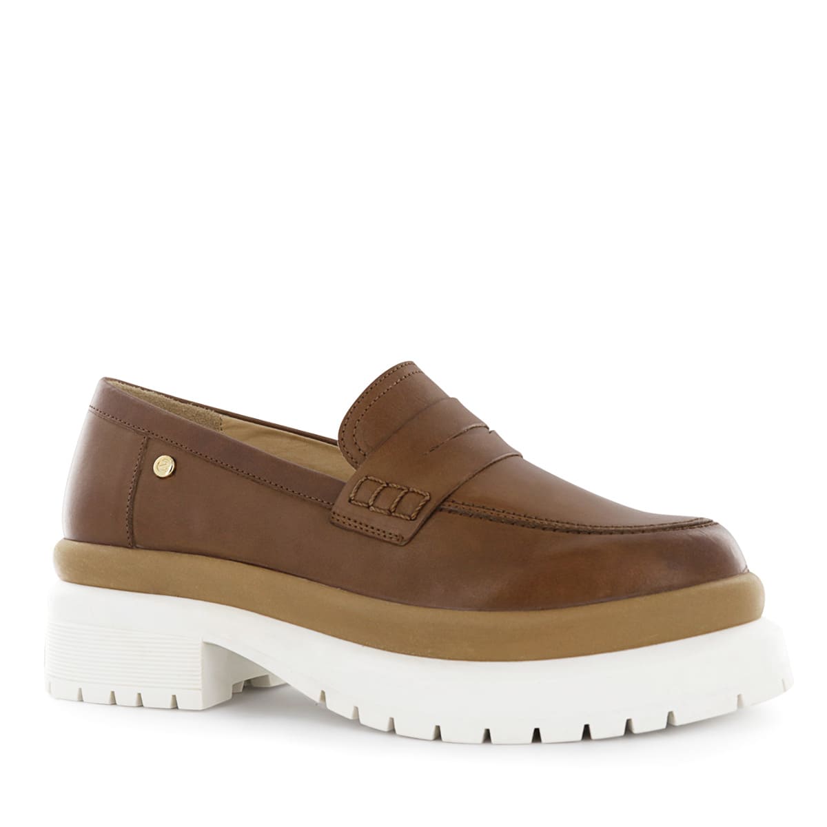 MOCASINES ECCO CUERO MUJER OLIMPIA04 TOFFEE - 1